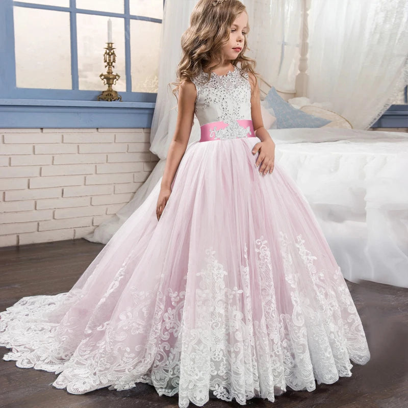 Trailing Evening Bridesmaid Princess Party Dresses