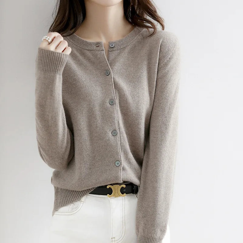 Women Knitted Cashmere Cardigans Sweaters