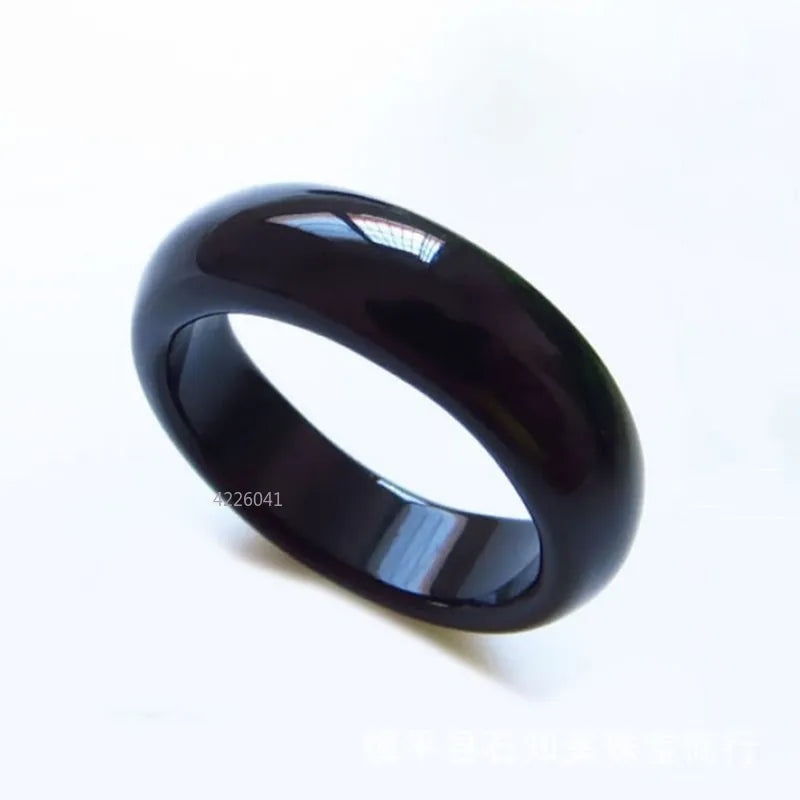 Natural Chalcedony Hand-carved Jade Ring