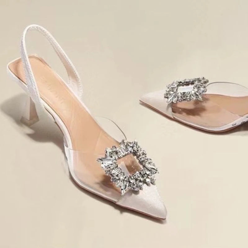 New Sexy Banquet Crystal Transparent High Heels