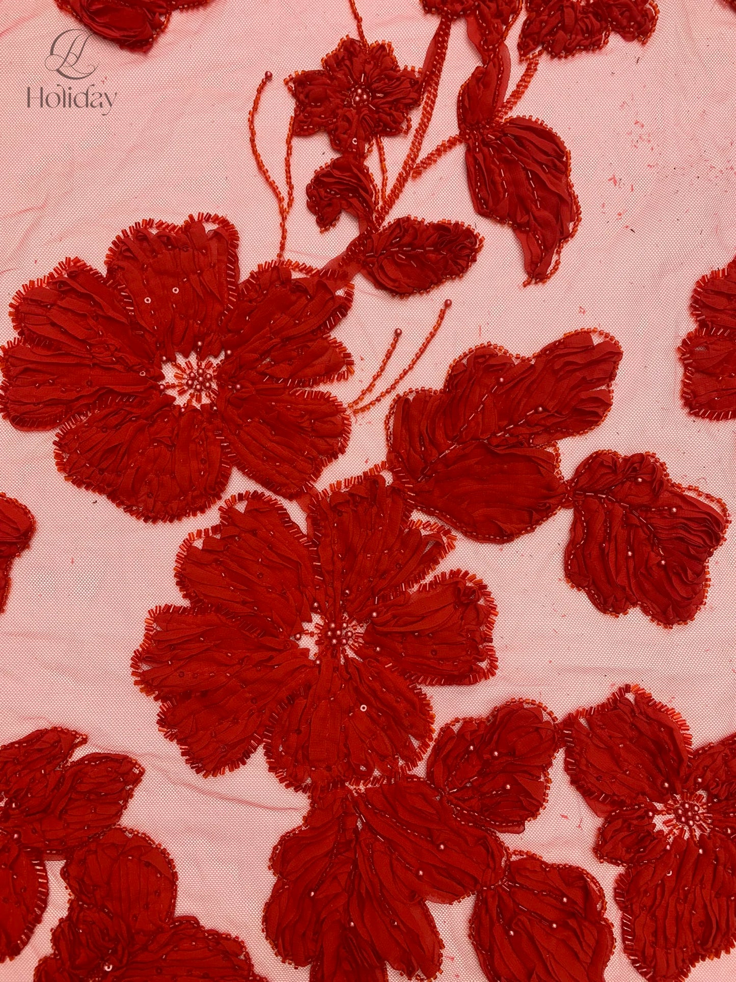 African Chiffon Tulle Lace Fabric French Luxury Sequins Beads Mesh Lace Fabric Nigerian For Woman Evening Clothes Dresses