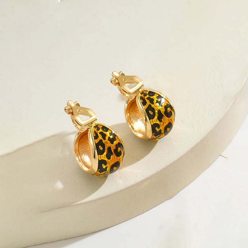 Creative Design Leopard Print Earrings