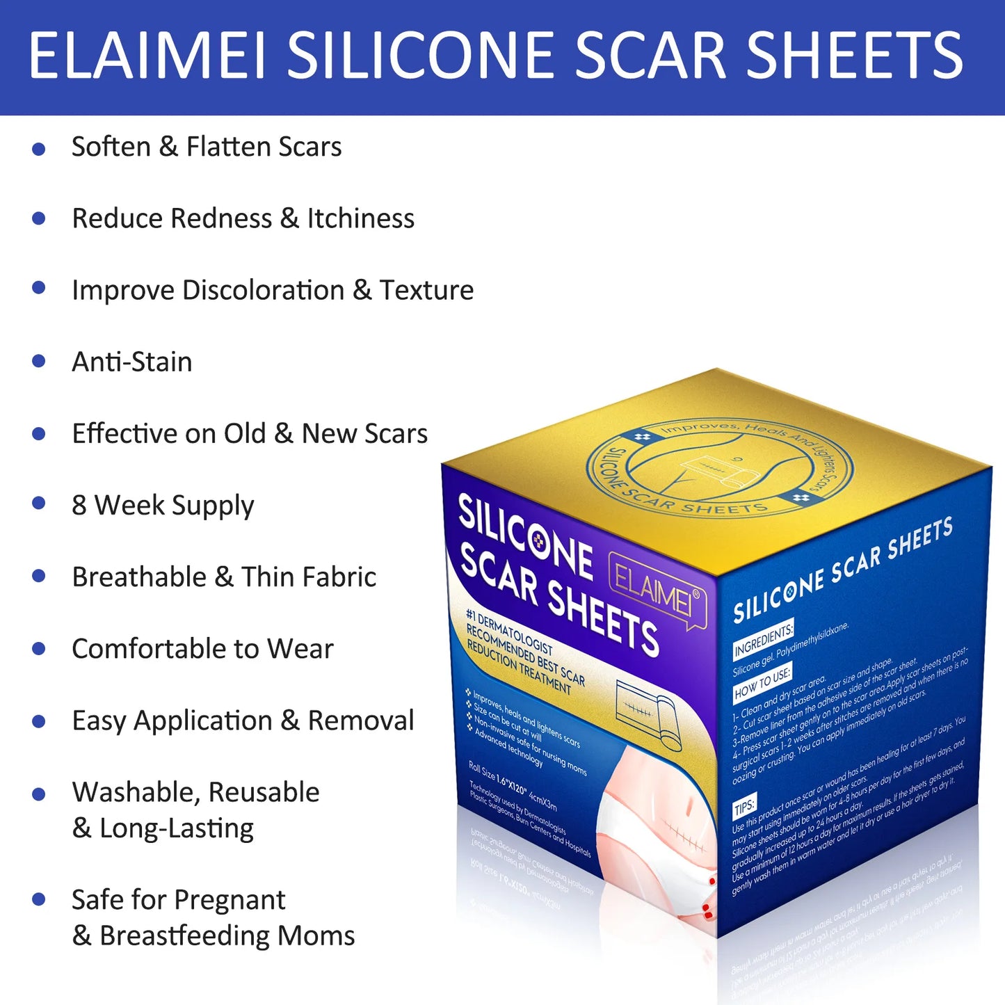 1/2Rolls Invisible Silicone Scar Sheets