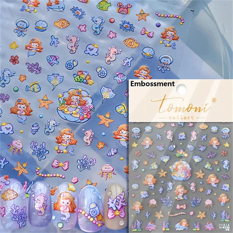 Soft Relief Decoration Nail Art Stickers