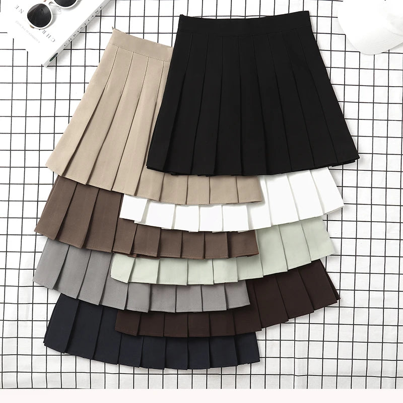 Women's Korean Style Skirt For School Girl Uniform