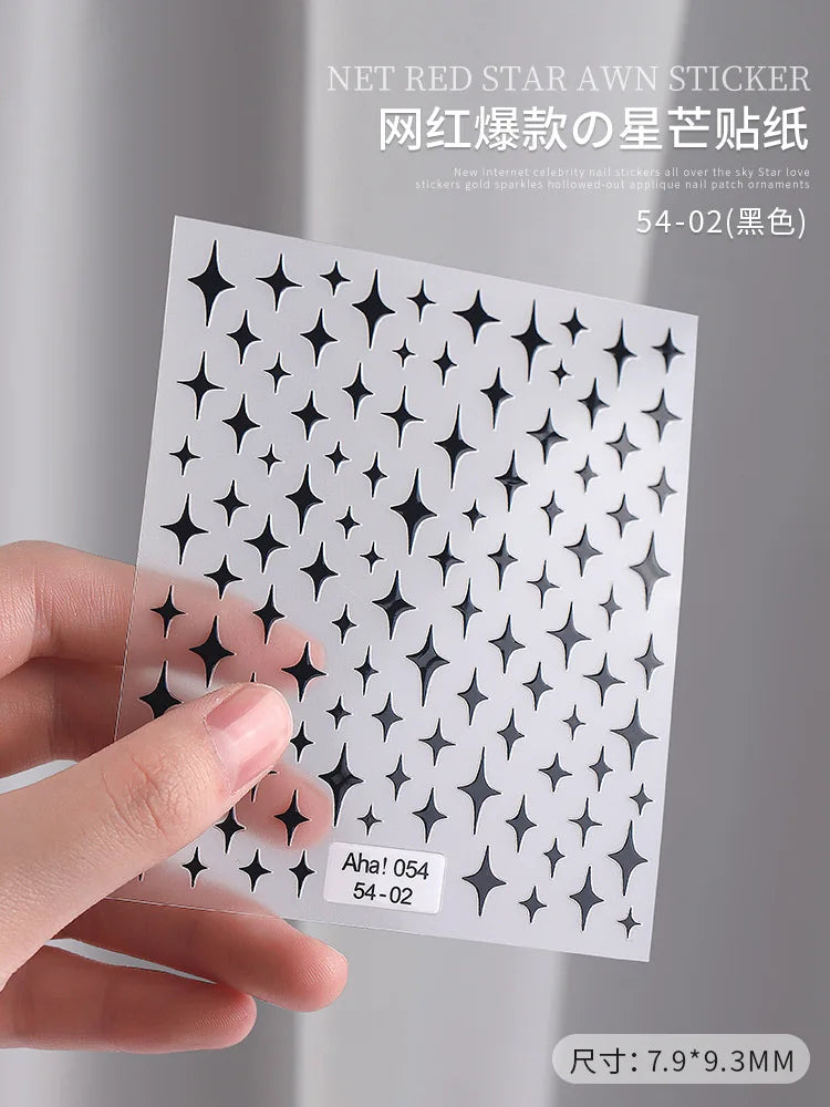 3D Star Nail Art Stickers