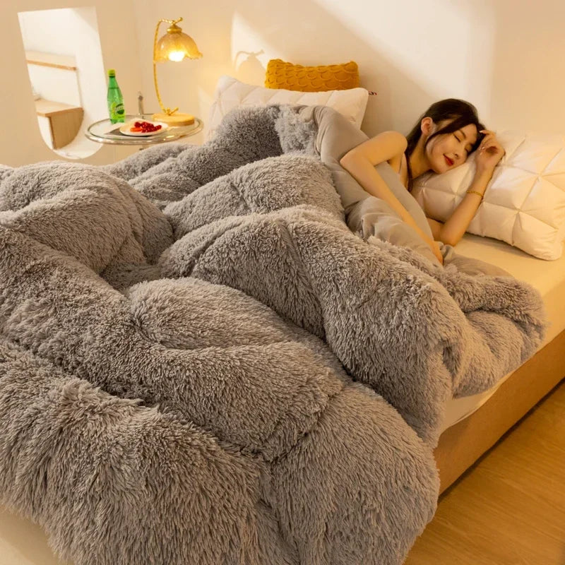 Fur Lamb Fur Warm Winter Comforter