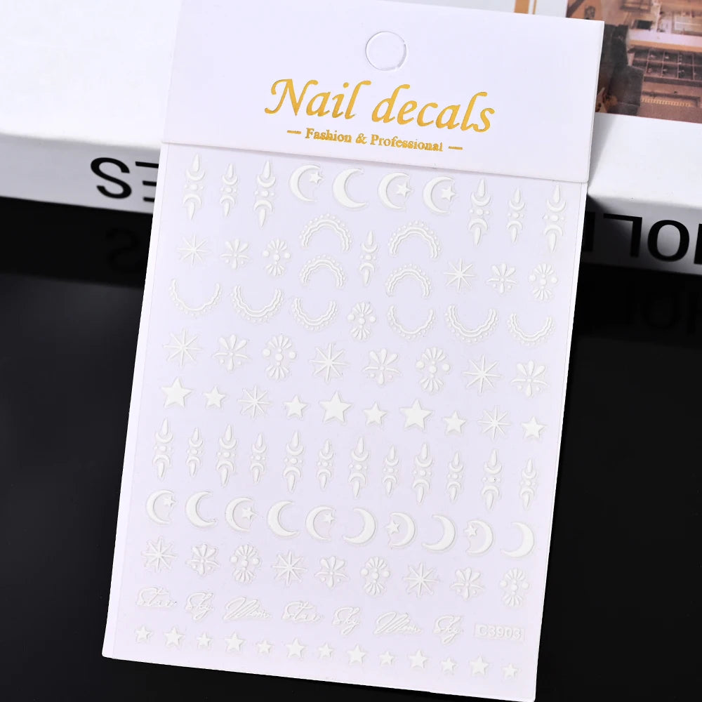 3 D Bronzing Nail Art Sticker