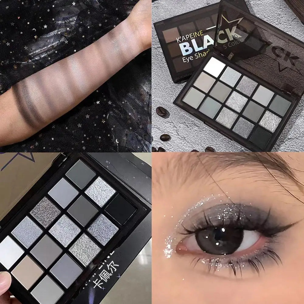 15 Colors Smokey Black Eye shadow Palette