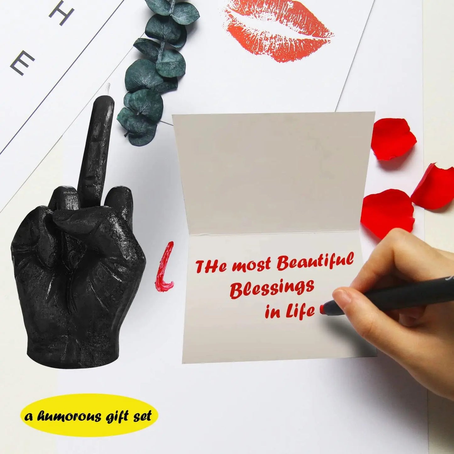 Finger Scented Candle Room Decor Aesthetic Fragrance Soy Wax Aromatherapy Hand Gesture Candles Desk Statues Sculpture Decor