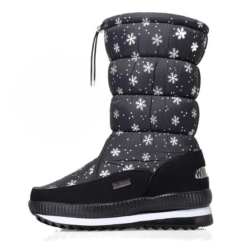 women's snow Warm Plush Mid-calf Boots