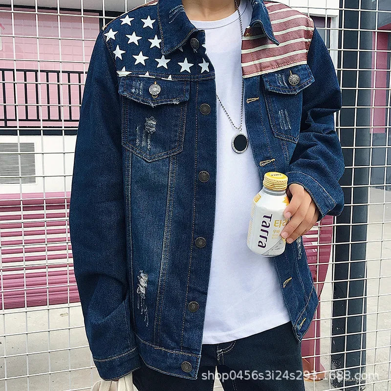 Men's Trendy Denim Korean Style Unique Top