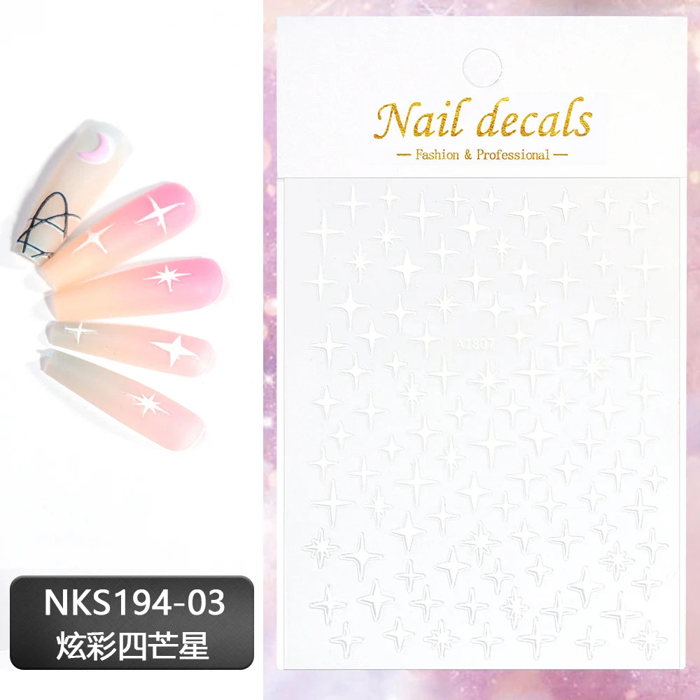 3D Star Nail Art Stickers