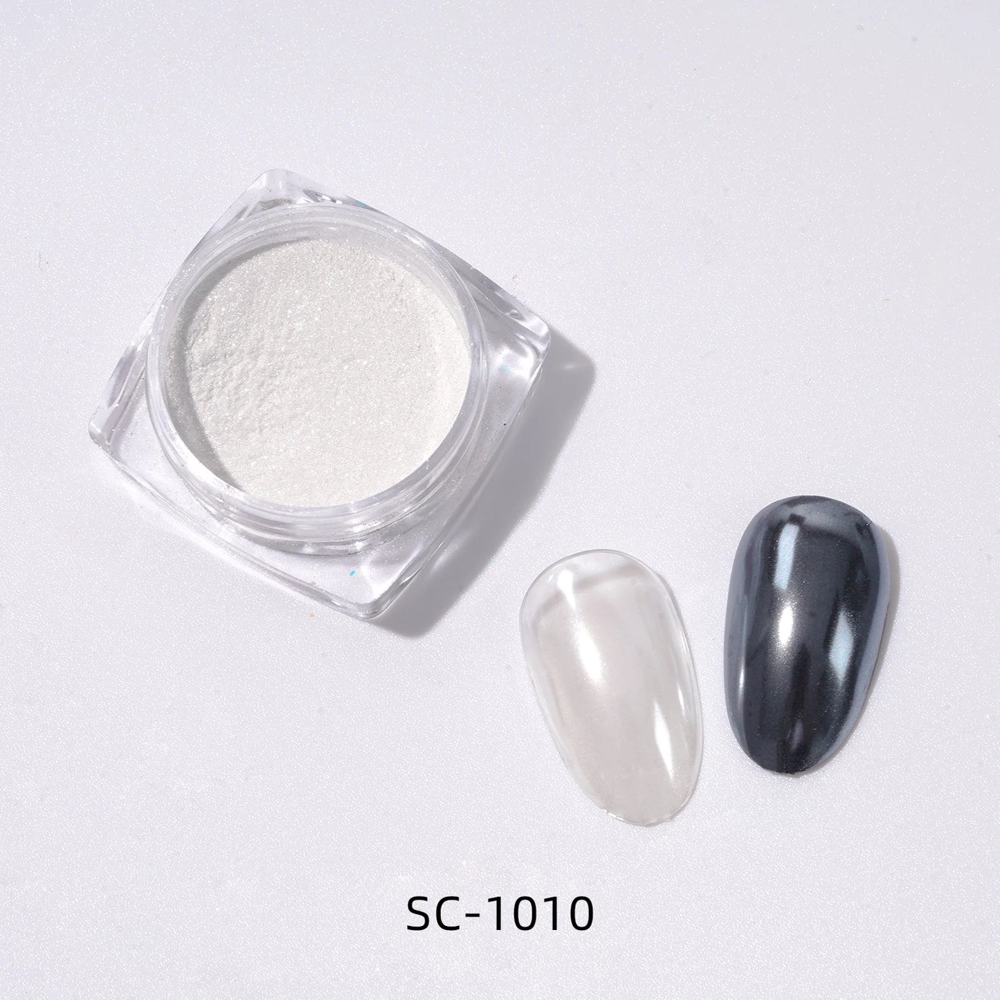 White Pearl Powder Shell Nail Rubbing Dust