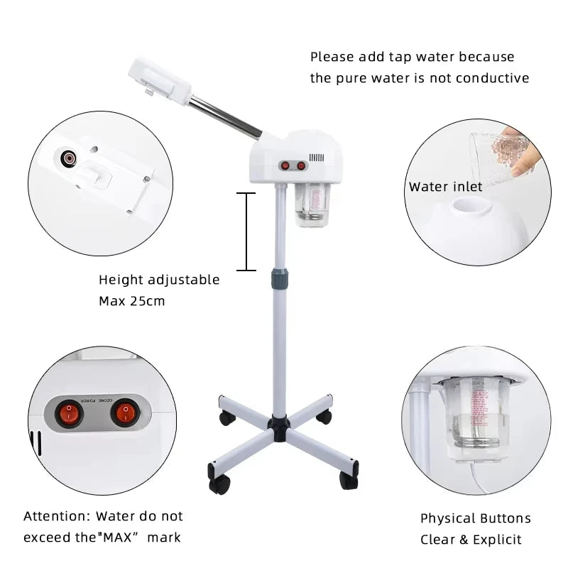 LESEN Hot Facial Steamer Warm Mist Humidifier for Face Cleaning Vaporizer Ozone Salon Home Spa Sprayer Skin Care Whitening