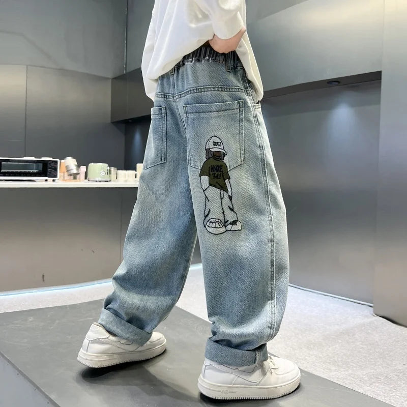 Boys Denim breathable Casual Jeans Pants