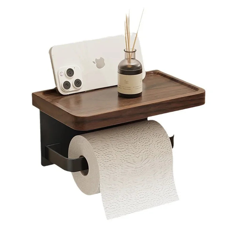 Creative Wooden Bathroom Tissue Holder