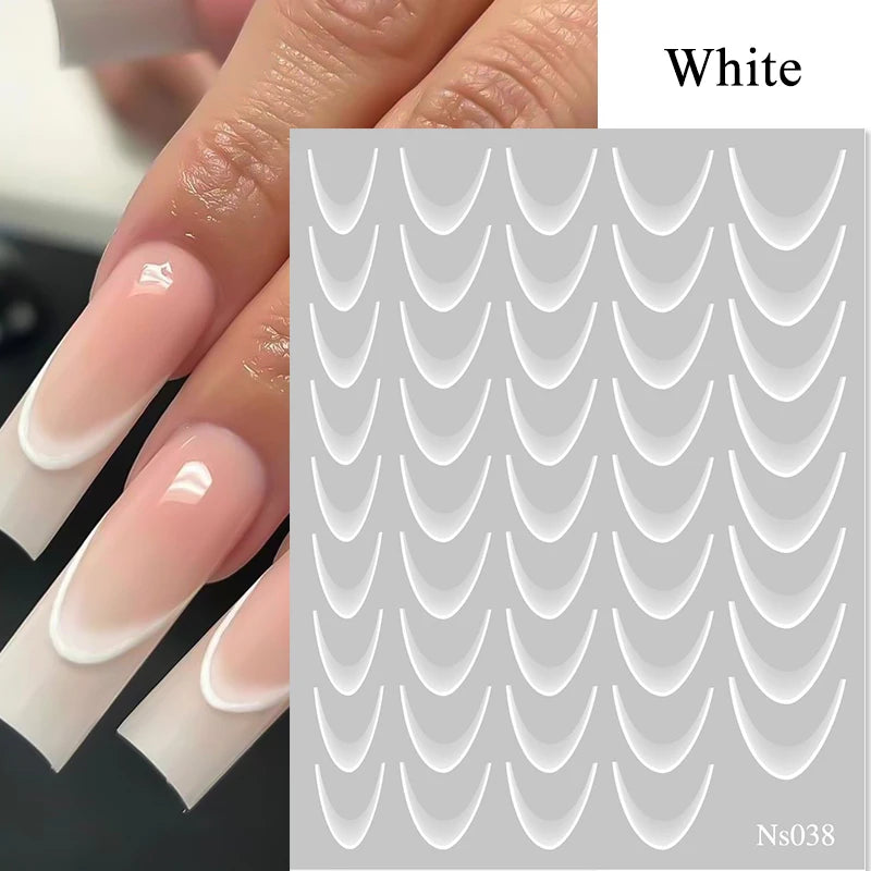 3 D White Bow knot Flower Nail Art Sticker