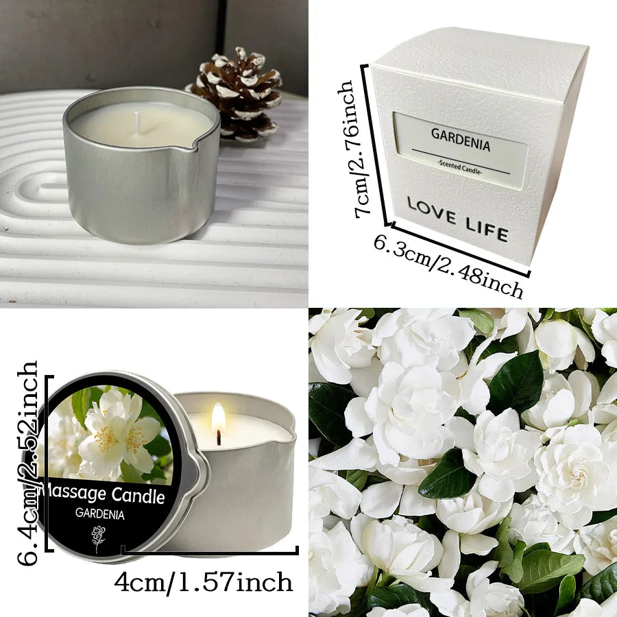1pc Scented Candles,Low Temperature Massage Essential Oil Candle,Suitable for Bedroom Bathroom,SPA Flirtation Romantic home