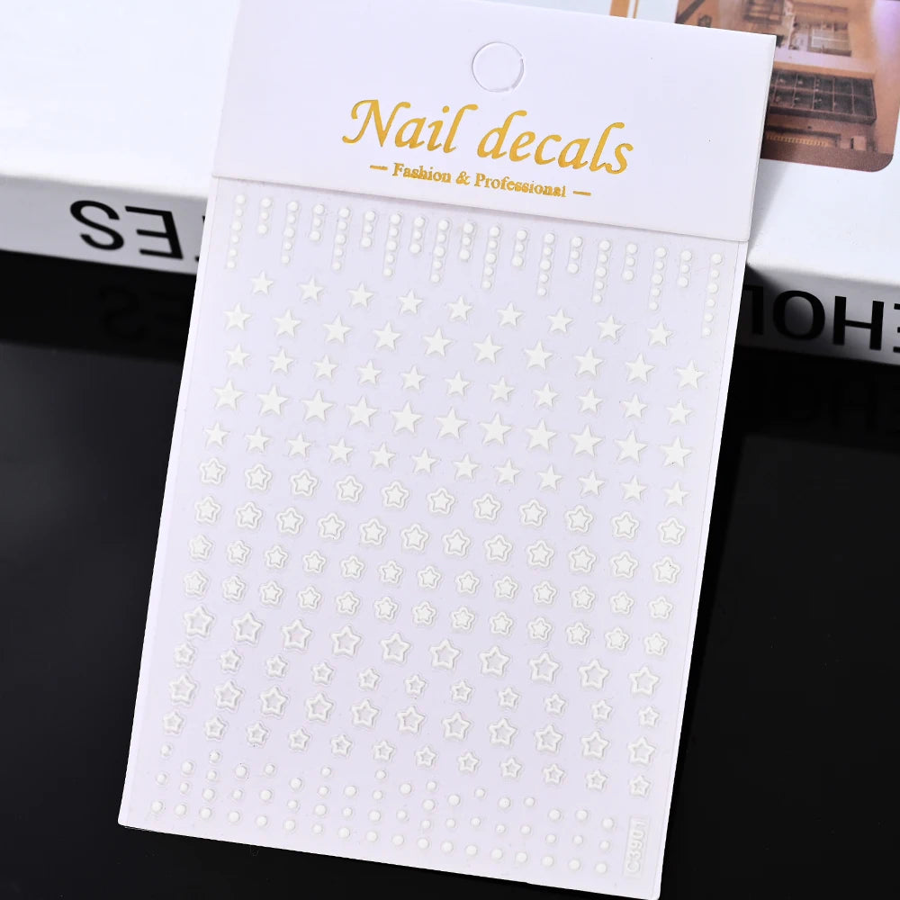 3D Star Nail Art Stickers