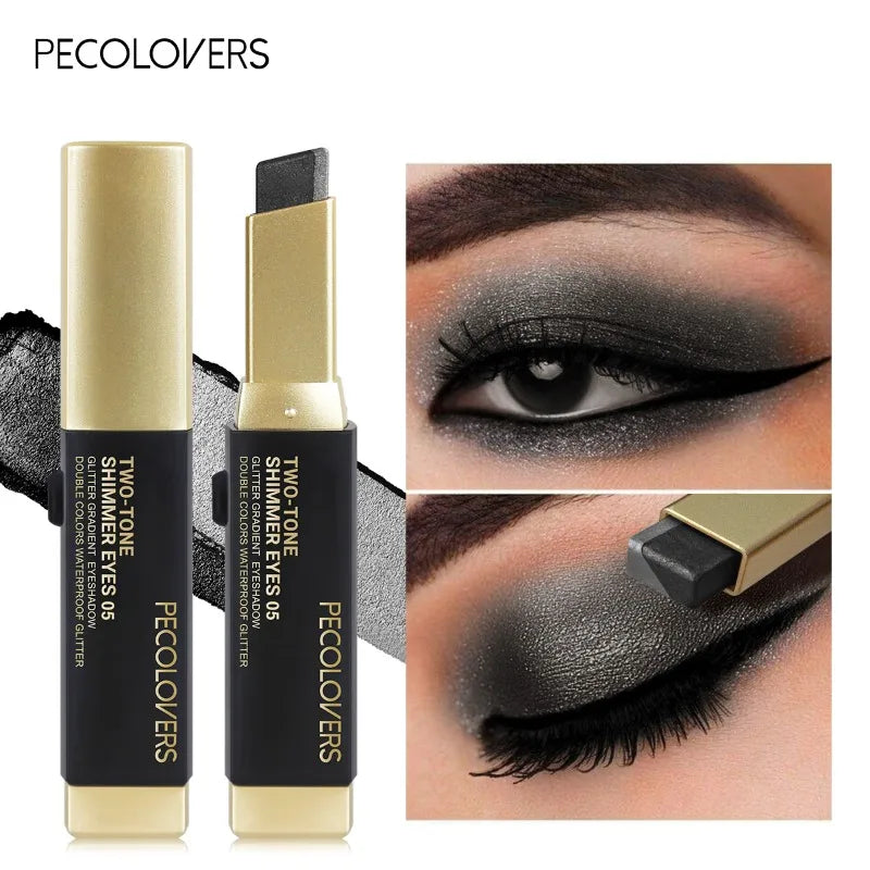 Double Color Eye shadow Stick Glitter Highlight Shadow