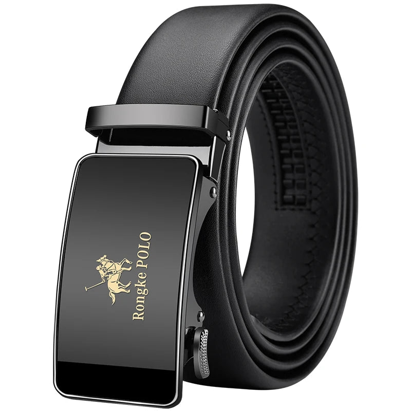Men Genuine Leather Automatic Adjustable waistband belts