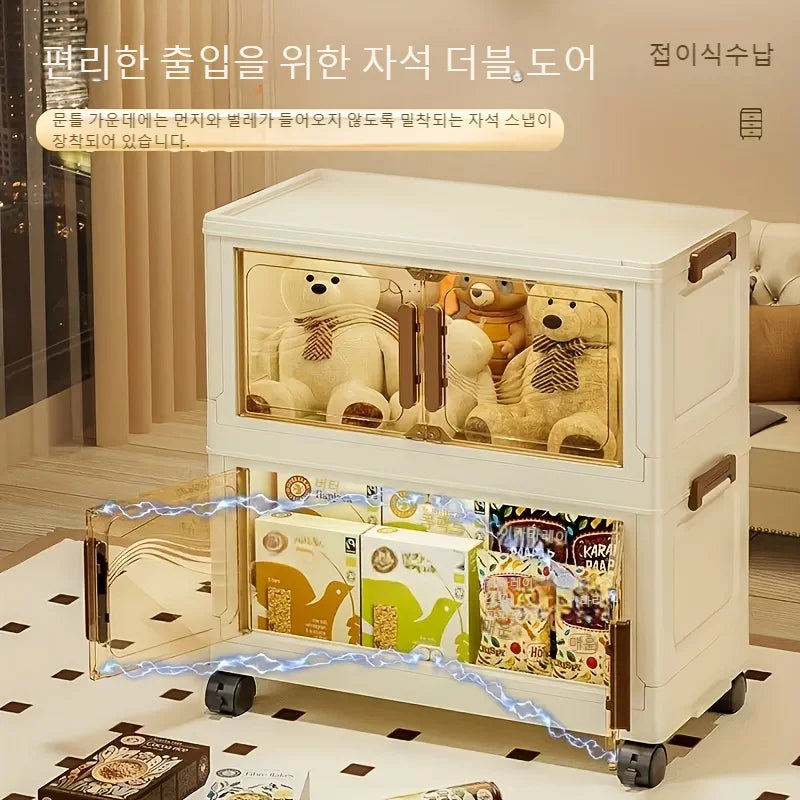 Fold-able Storage Box with Clear Door