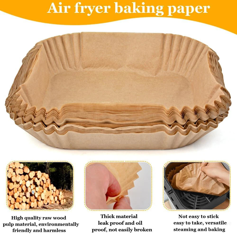 Air Fryer Baking Paper for Ninja Double Stack Air Fryer SL400,SL300EU, Air Fryer No Cleaning Baking Paper Airfryer Accessories