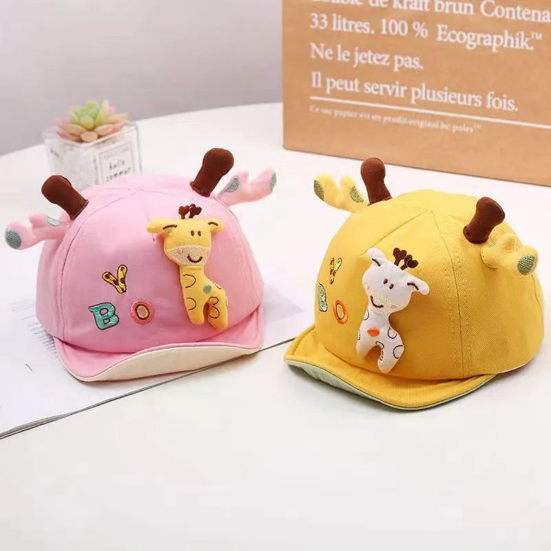 Cute Giraffe Baby Duckbill Hat