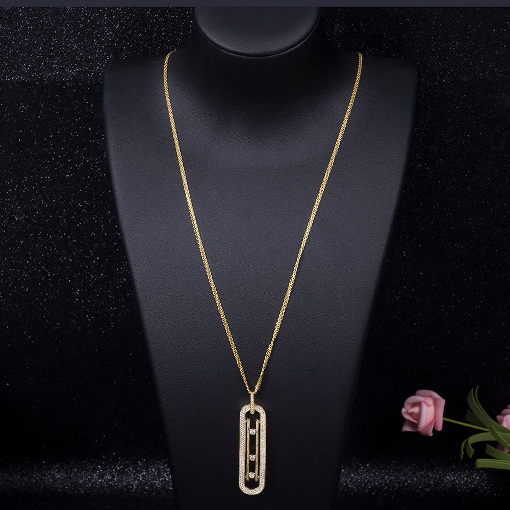 Luxury Geometry Link Stack able Pendant