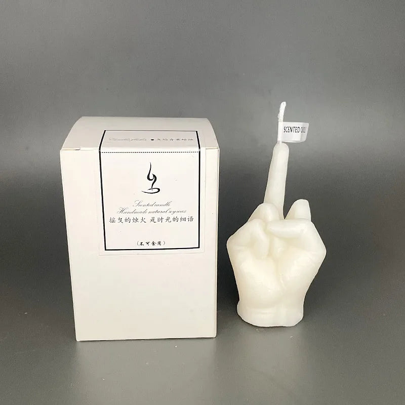 Finger Scented Candle Room Decor Aesthetic Fragrance Soy Wax Aromatherapy Hand Gesture Candles Desk Statues Sculpture Decor