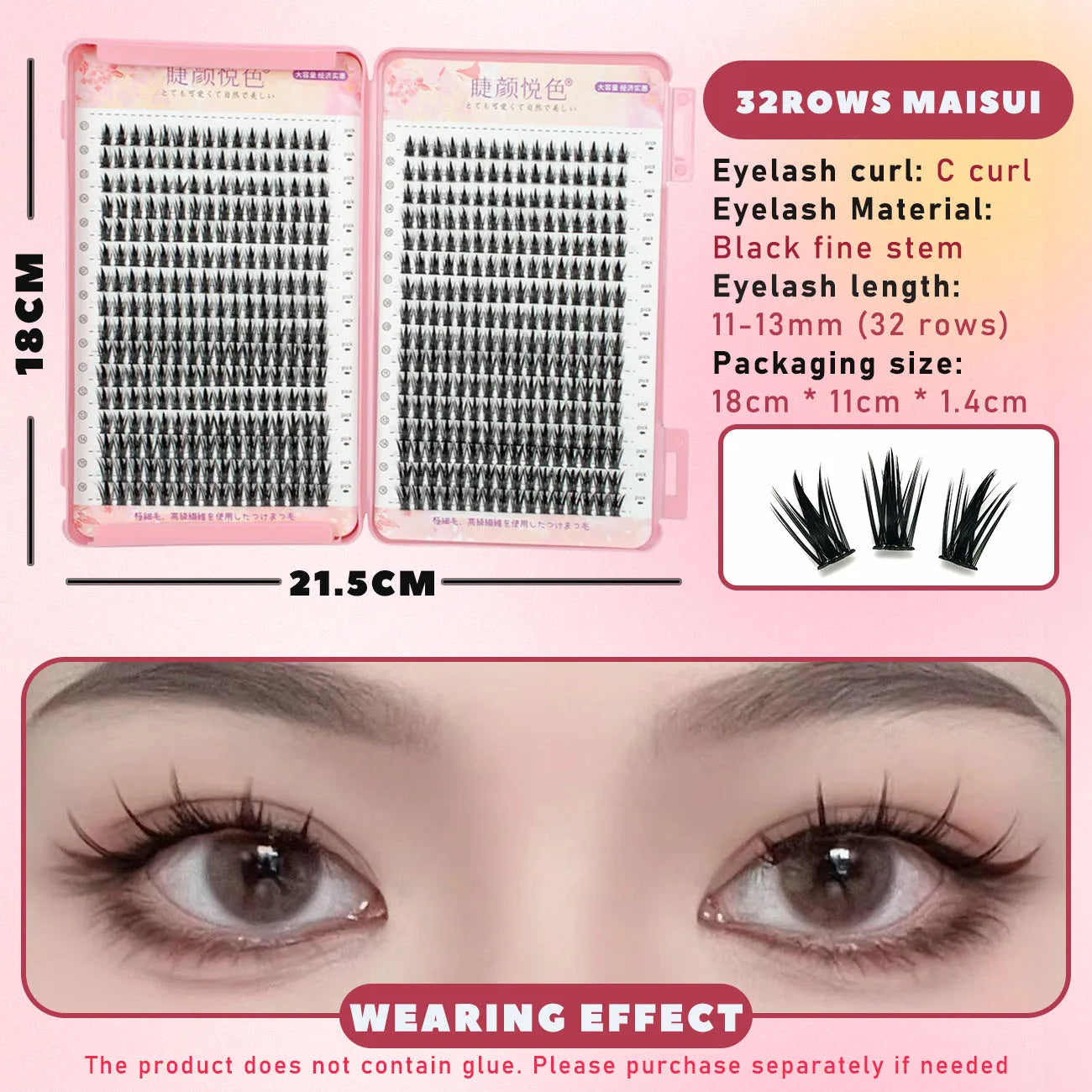 32 Rows Large Capacity Eyelashes Extension