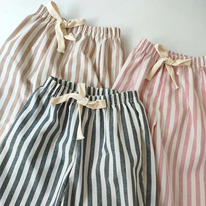 Children's Vintage Linen Cotton Stripe Pants