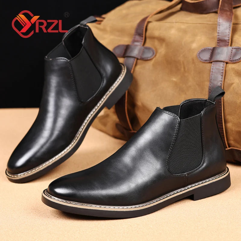 Men Chelsea Retro Comfortable PU Leather boots