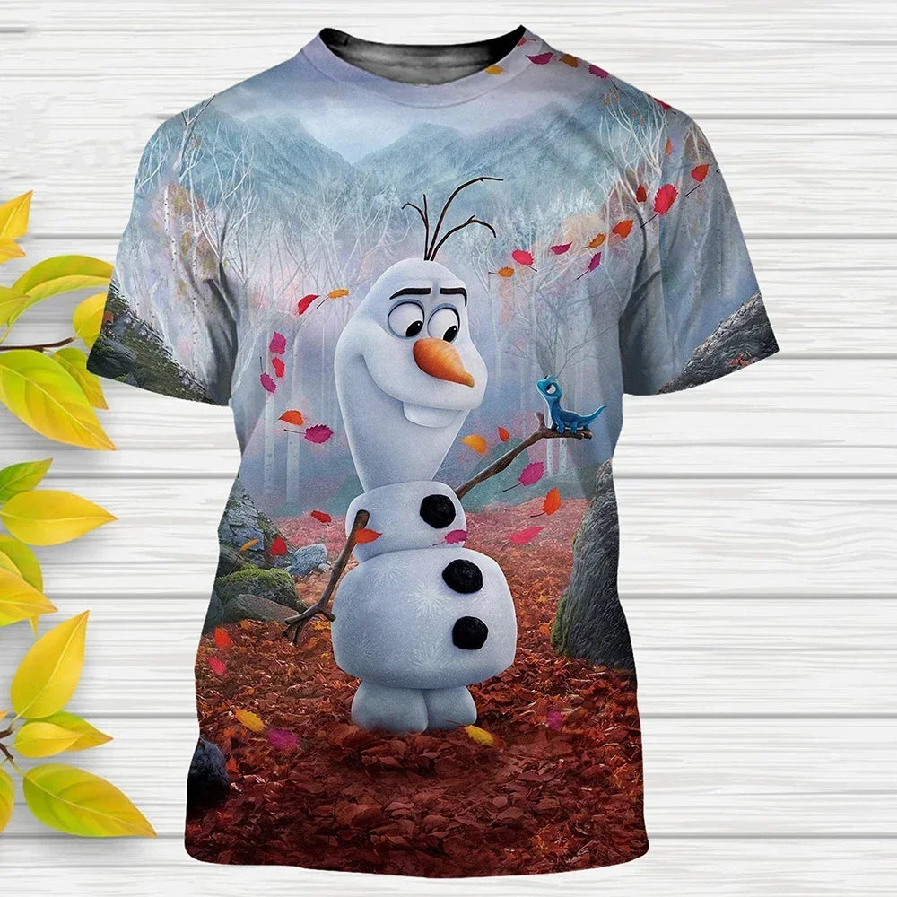 Funny Frozen Cartoon 3D Print T Shirt
