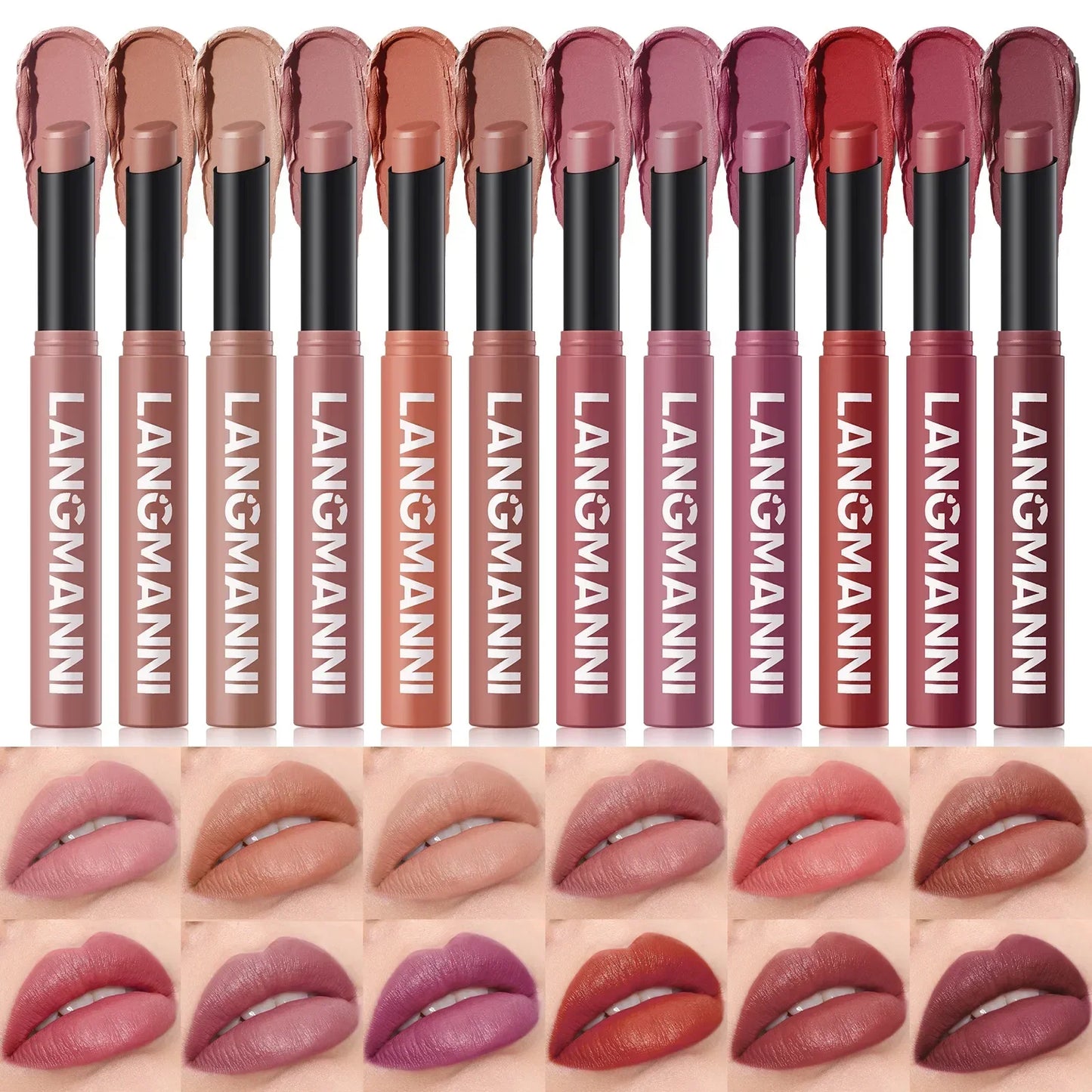 New Rotating Velvet Matte Lipstick+Pencil