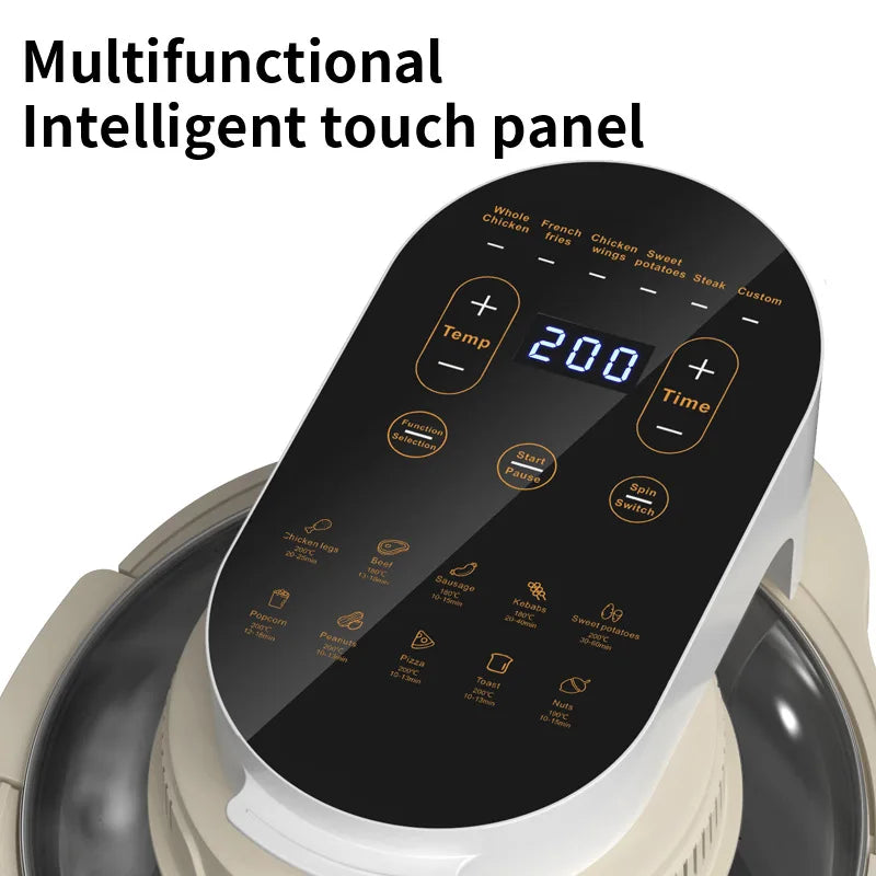 Air Fryer Large Capacity Flip-Free Roast Chicken Household 8L Intelligent New Electric Oven Electric Fryer