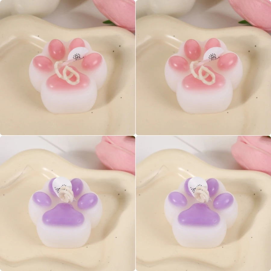 1pc/4pc Cat Paw Design Scented Candle ,For Birthday, Valentine's Day, Diy Home Decoration, party decoration, wedding souvenirs