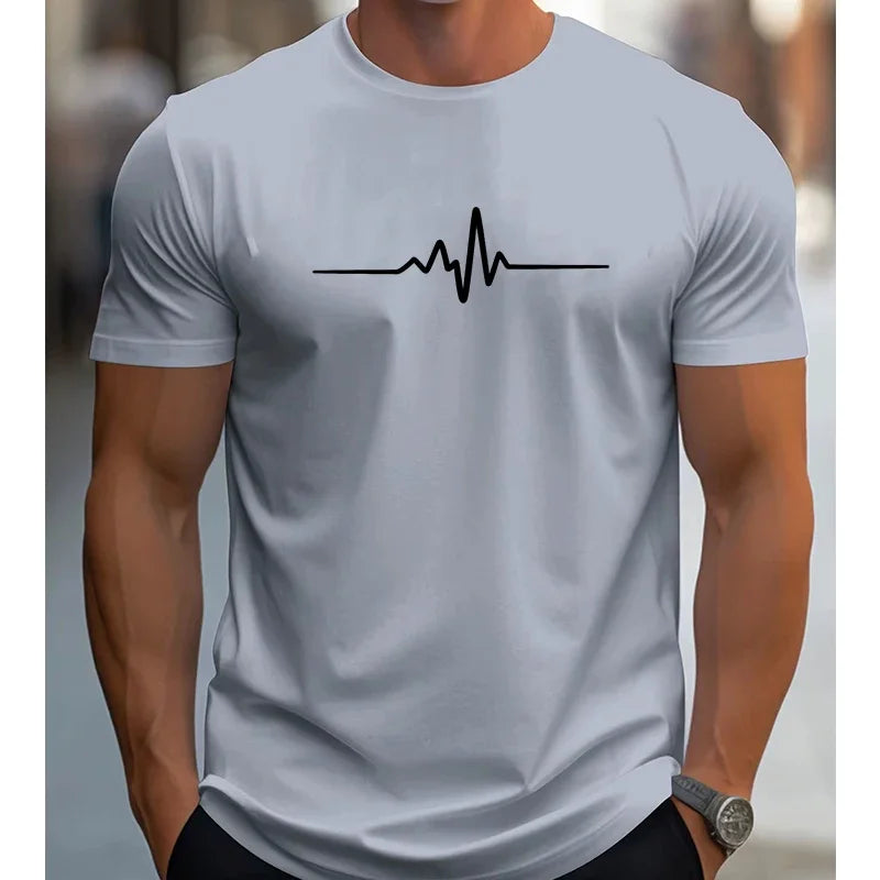 Summer Loose Size Creative Graphic Printed T-shirt For Men