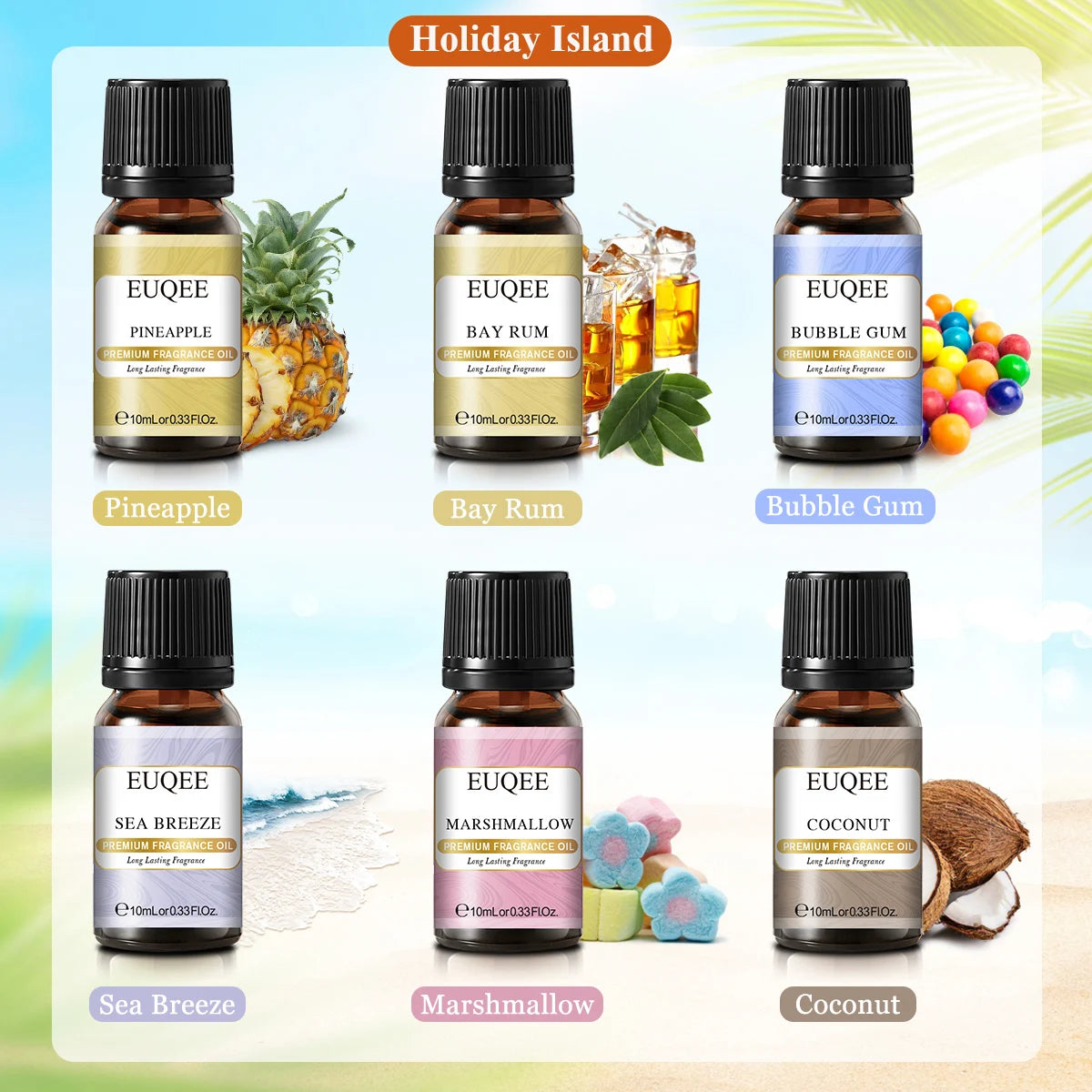 6pcs/set Fragrance Sweet Fruit Aroma Oils