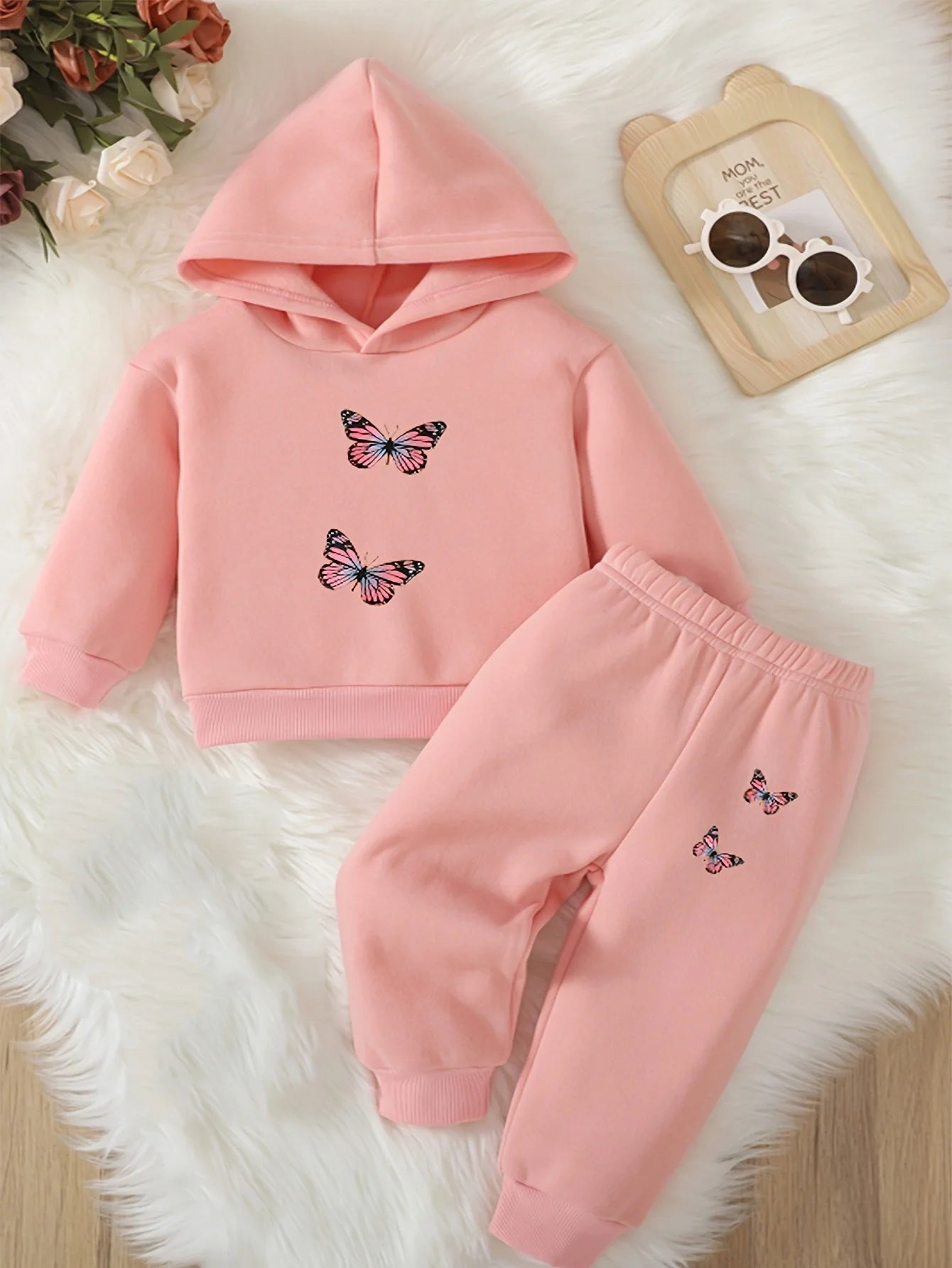 Butterfly Pattern Hoodie+Sports Pants