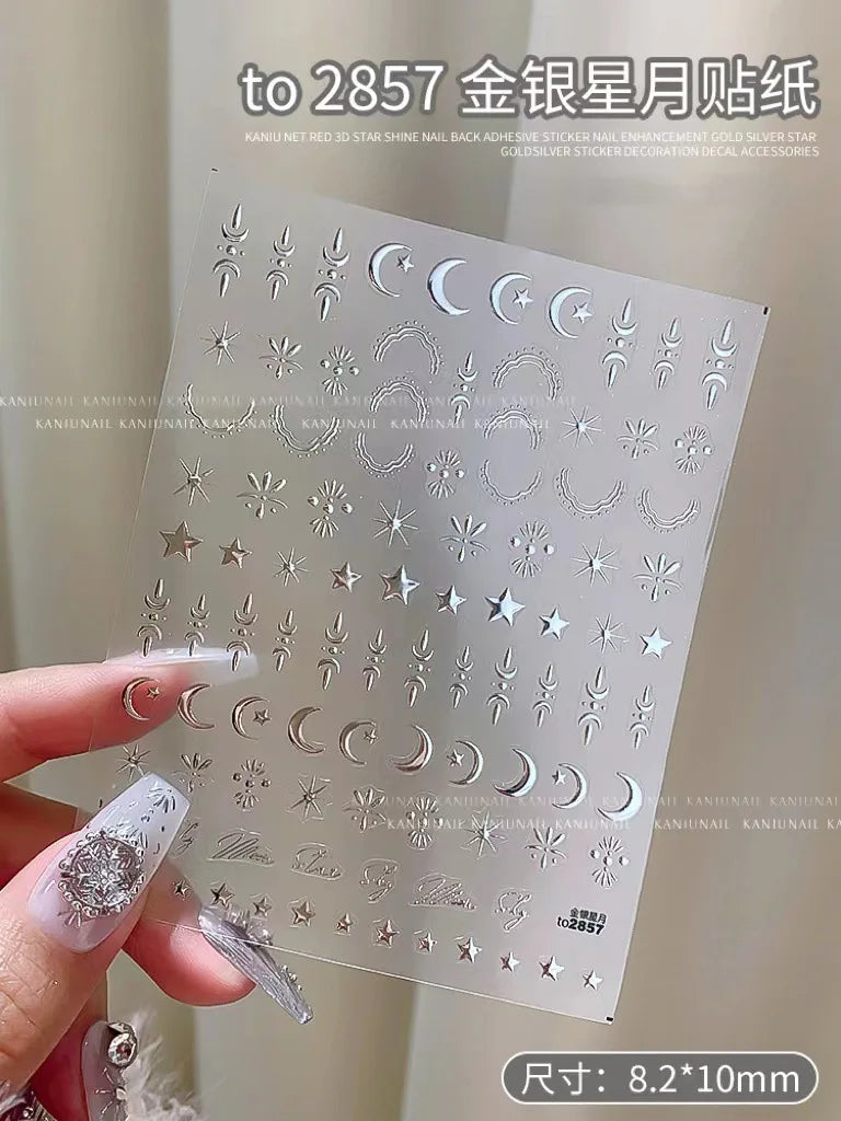 3D Star Nail Art Stickers