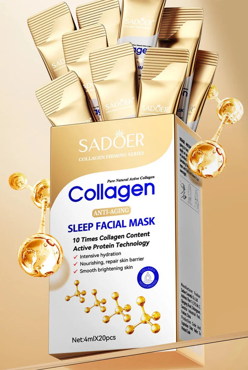 30pcs Collagen Sleeping Facial Masks
