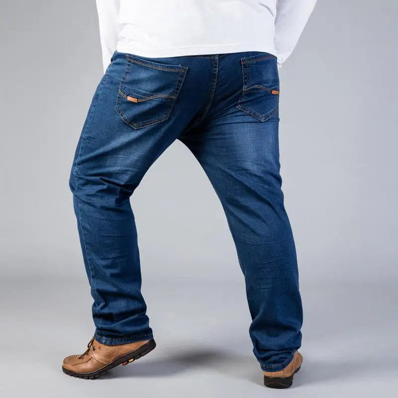 Plus Size elastic Denim Pants For Men