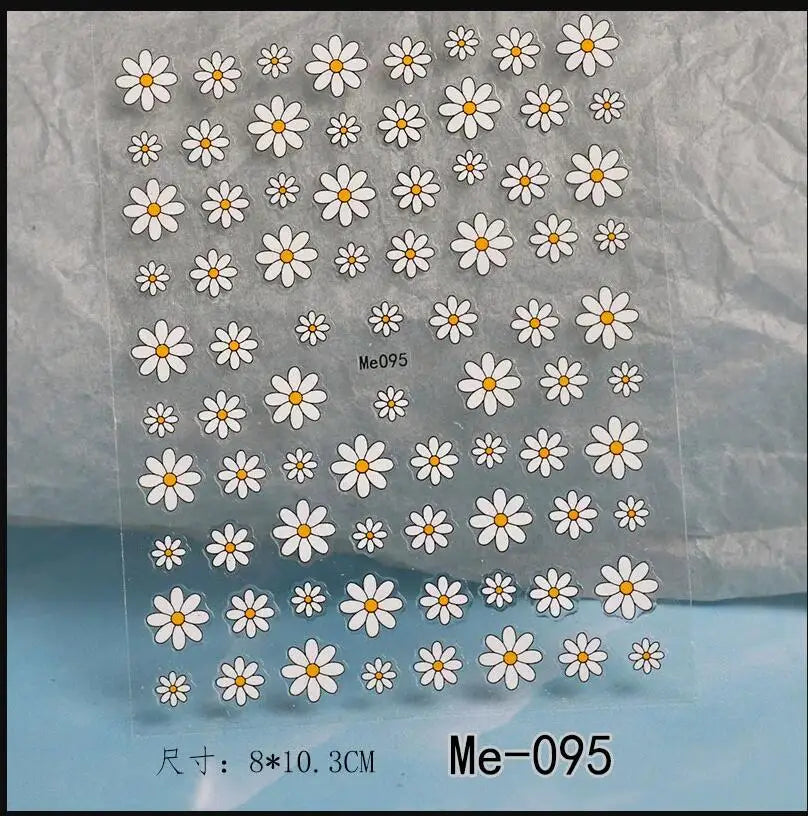 5 D Macron Flower/Fruit Nail Charms Sticker