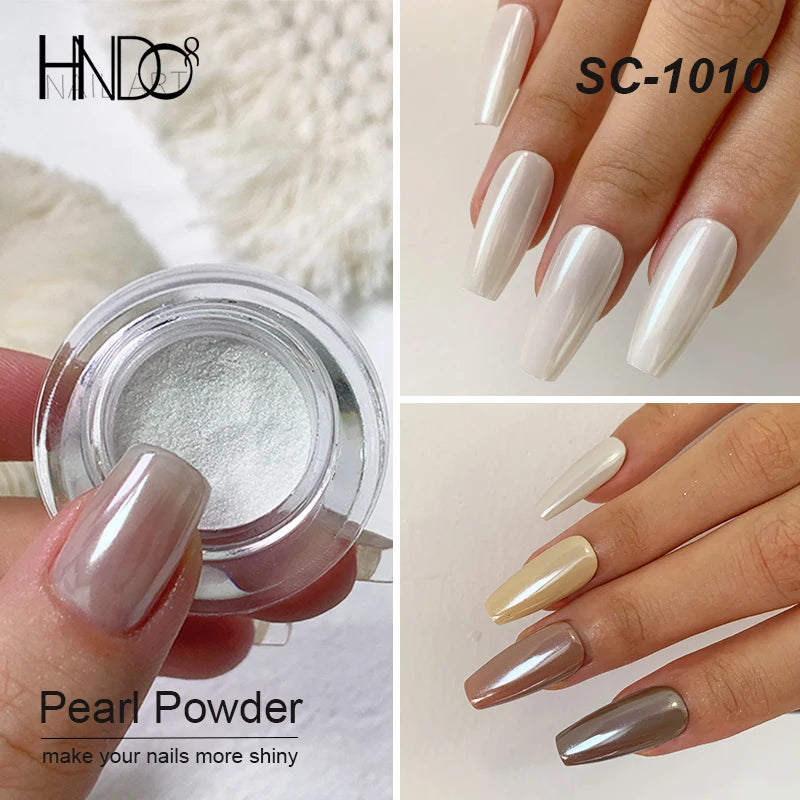 White Pearl Powder Shell Nail Rubbing Dust