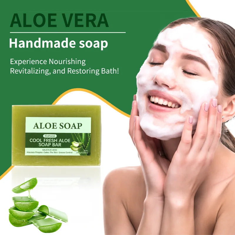1/2/4/6 Pcs Aloe Vera Whitening Soap