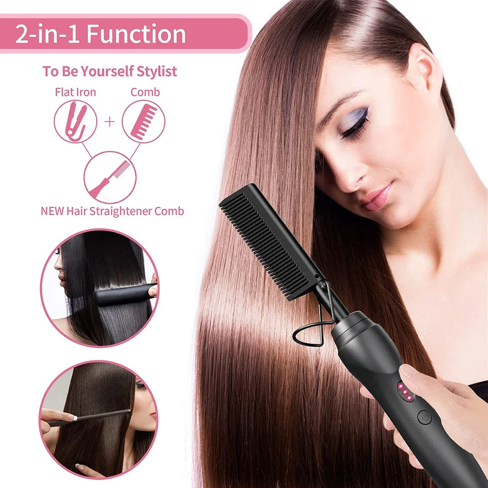Hair Straightener Heat Pressing Combs
