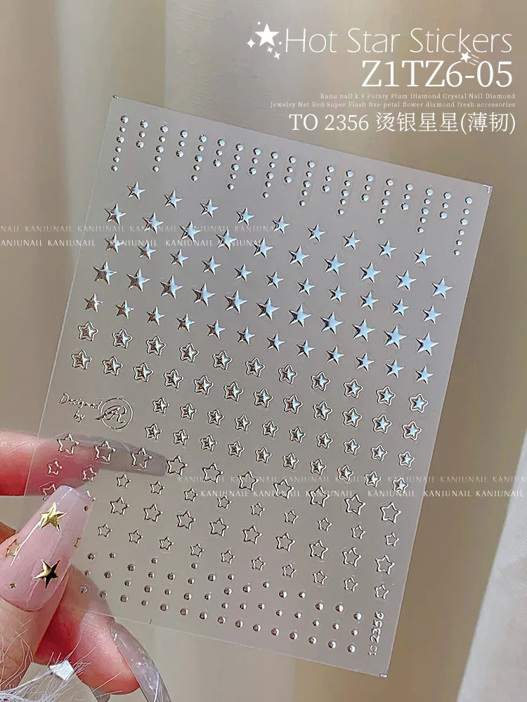 3D Star Nail Art Stickers