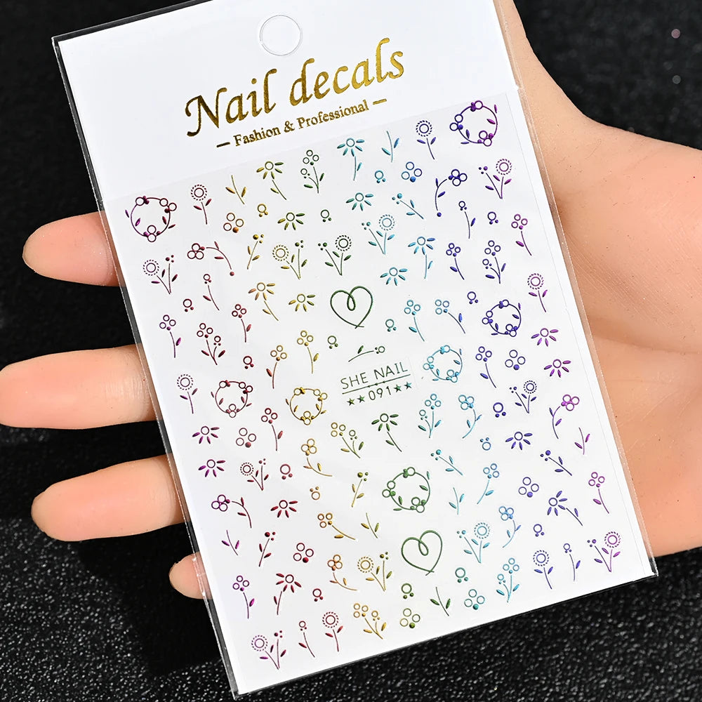 3 D Bronzing Nail Art Sticker